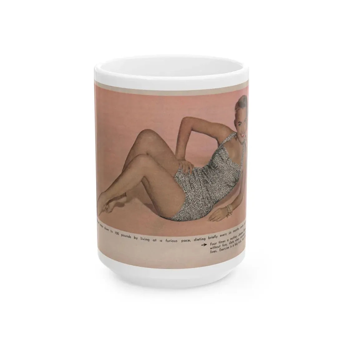 Terry Moore #569 - 6.75x4 Modern Screen Mag. July '55 (Vintage Female Icon) White Coffee Mug 15oz - Go Mug Yourself