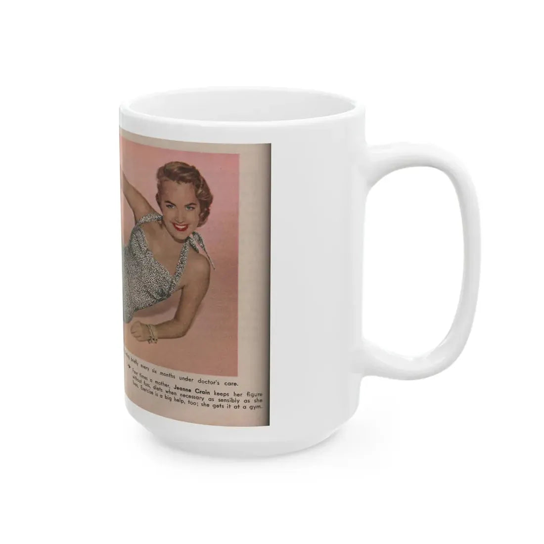 Terry Moore #569 - 6.75x4 Modern Screen Mag. July '55 (Vintage Female Icon) White Coffee Mug - Go Mug Yourself