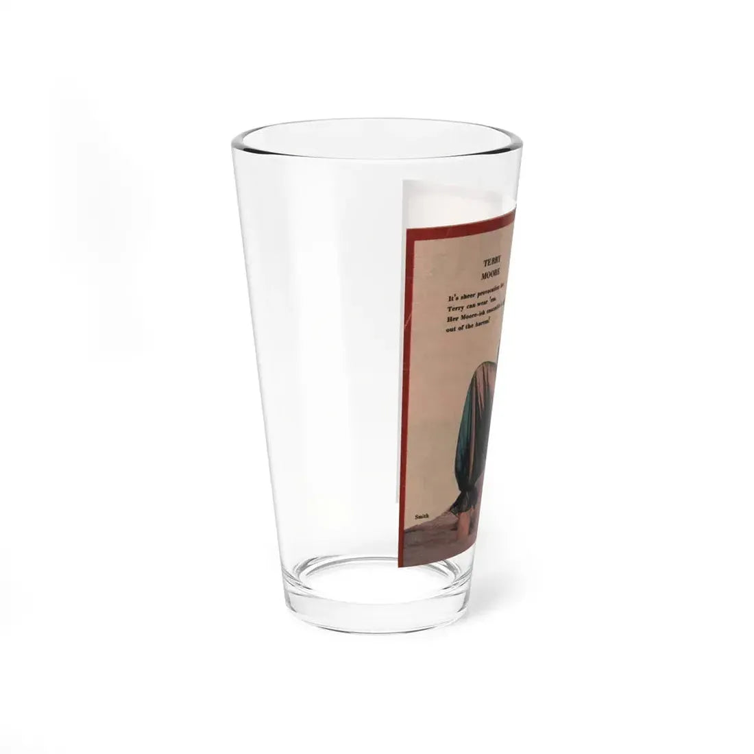 Terry Moore #590 - 4.5x4.5 Magazine Page Photo Clipping (Vintage Female Icon) Pint Glass 16oz - Go Mug Yourself