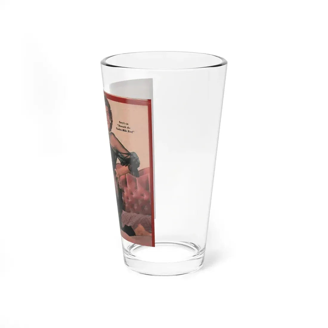 Terry Moore #590 - 4.5x4.5 Magazine Page Photo Clipping (Vintage Female Icon) Pint Glass 16oz - Go Mug Yourself