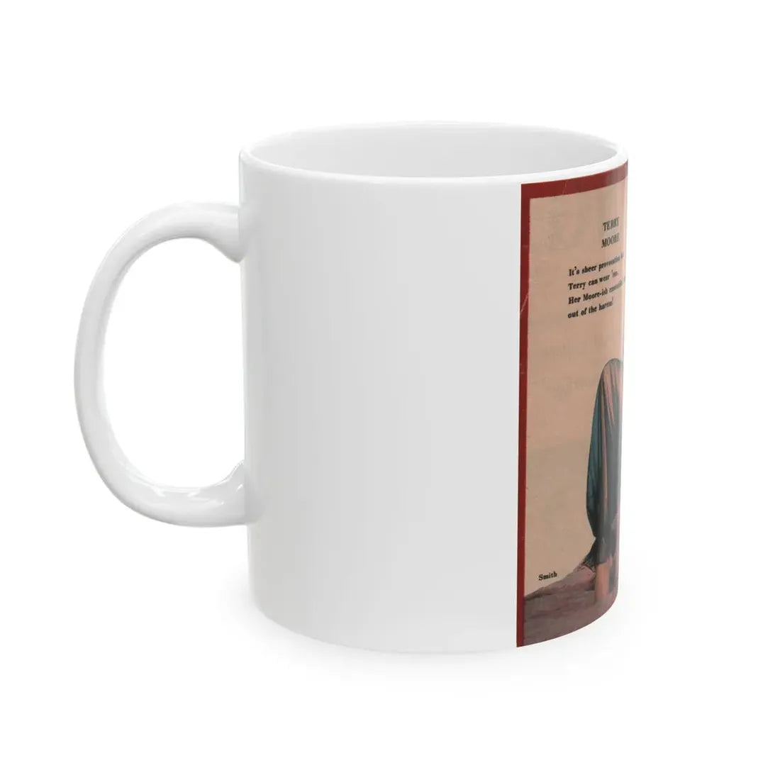 Terry Moore #590 - 4.5x4.5 Magazine Page Photo Clipping (Vintage Female Icon) White Coffee Mug - Go Mug Yourself
