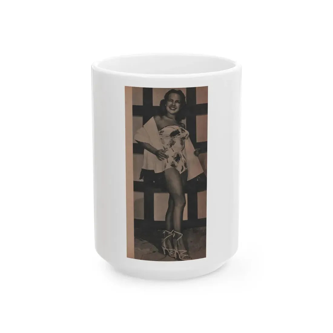 Terry Moore #592 - Magazine Page Photo (Vintage Female Icon) White Coffee Mug 15oz - Go Mug Yourself