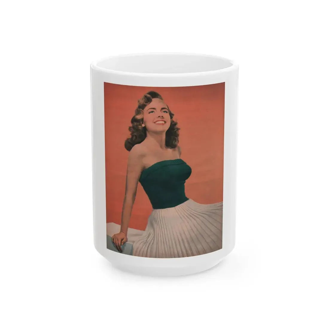 Terry Moore #598 - 8x10.75 Magazine Page Photo (Vintage Female Icon) White Coffee Mug 15oz - Go Mug Yourself