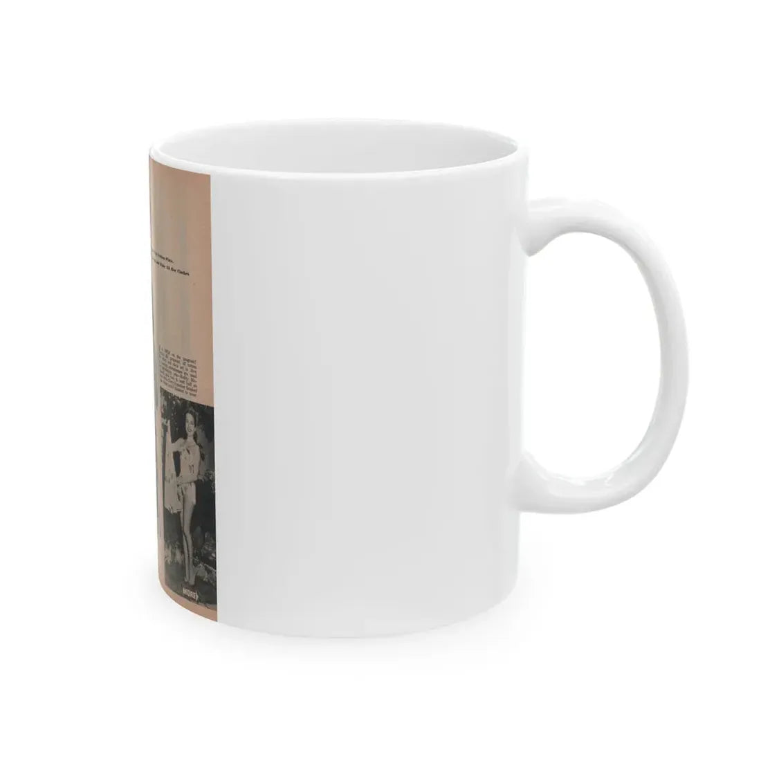 Terry Moore #634 - Magazine Page 3 B&W Photos & Captions (Vintage Female Icon) White Coffee Mug - Go Mug Yourself