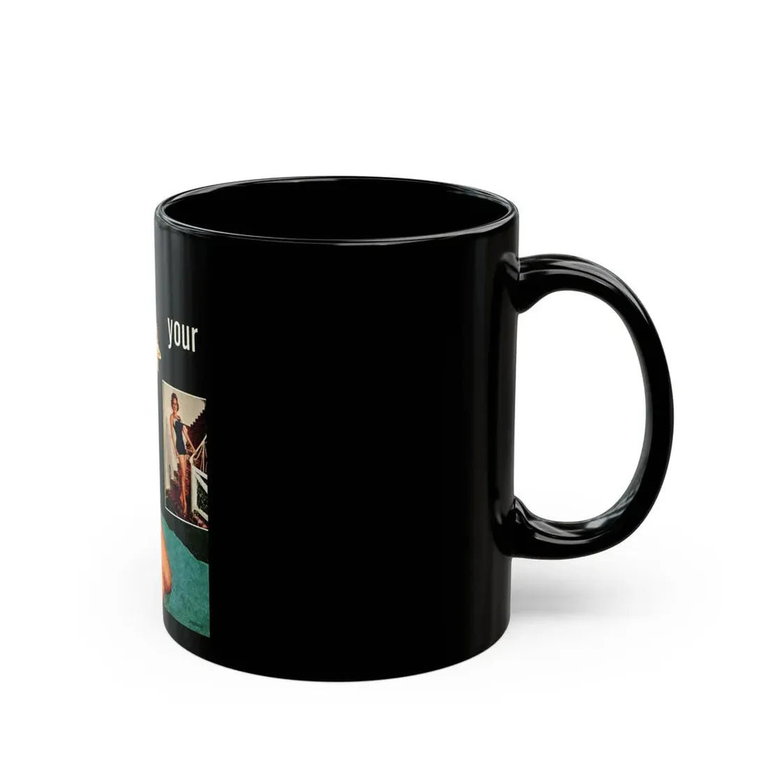 Terry Moore #640 - Magazine Page 2 Photos Circa 50's (Vintage Female Icon) Black Coffee Mug - Go Mug Yourself