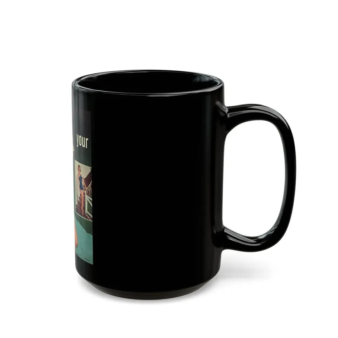 Terry Moore #640 - Magazine Page 2 Photos Circa 50's1 (Vintage Female Icon) Black Coffee Mug - Go Mug Yourself