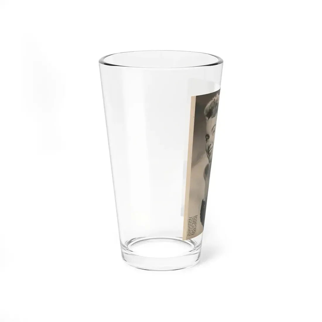Terry Moore #649 - 8x10.5 1 B&W Magazine Glamour Portrait Photo Circa 1953 (Vintage Female Icon) Pint Glass 16oz - Go Mug Yourself