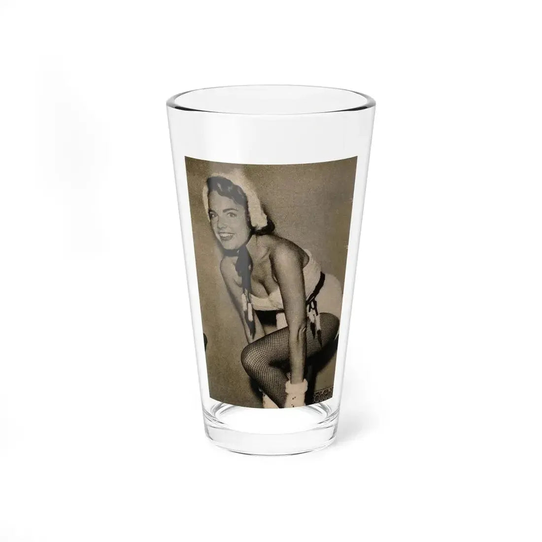 Terry Moore #653 - B&W Magazine Photo Clipping Circa 50's (Vintage Female Icon) Pint Glass 16oz 16oz - Go Mug Yourself
