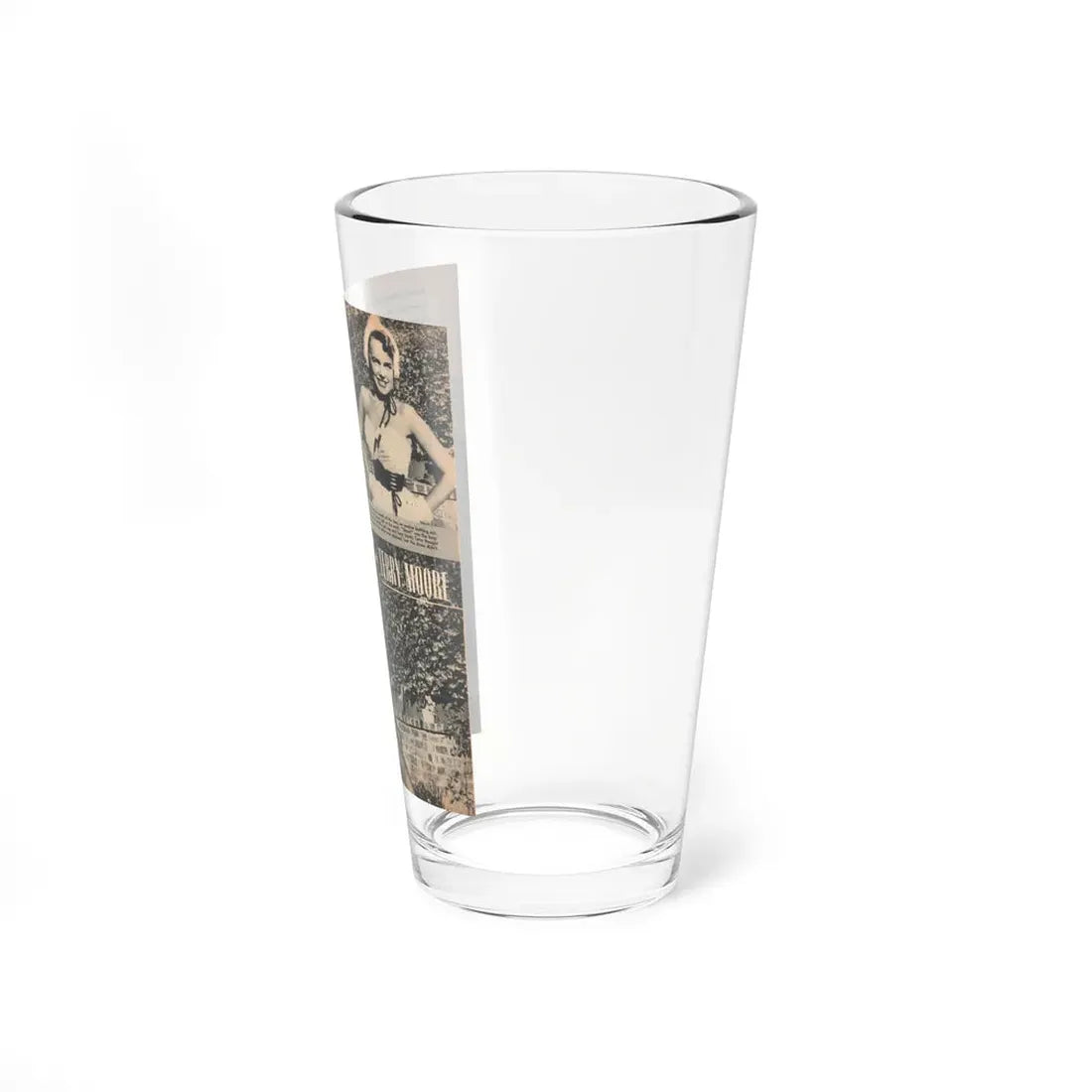 Terry Moore #657 - 8x11 Circa 50's Magazine Page 2 B&W Photos & Captions (Vintage Female Icon) Pint Glass 16oz - Go Mug Yourself