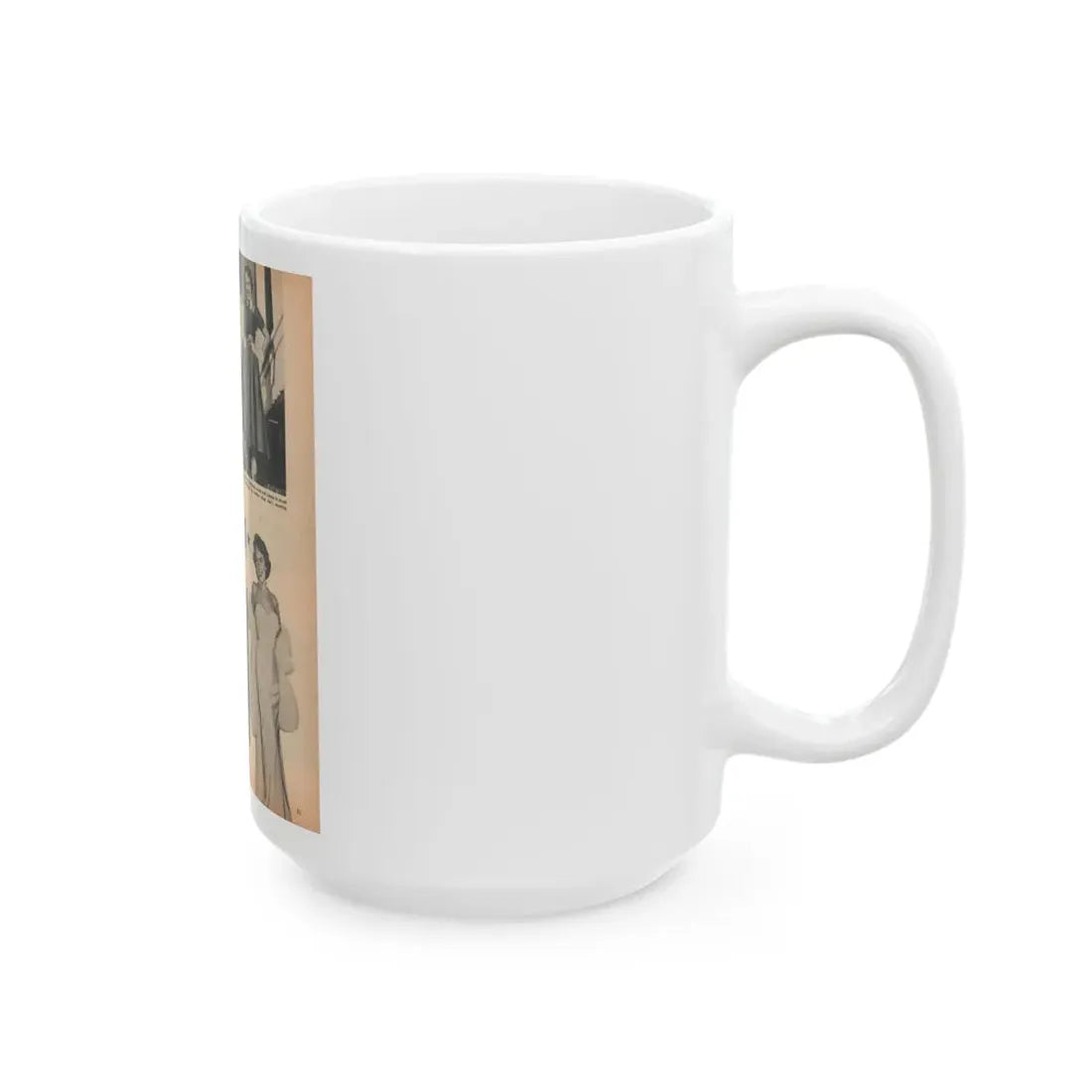 Terry Moore #658 - 8x10 Circa 50's Magzine Page with, 5 Small B&W Photos & Captions (Vintage Female Icon) White Coffee Mug - Go Mug Yourself