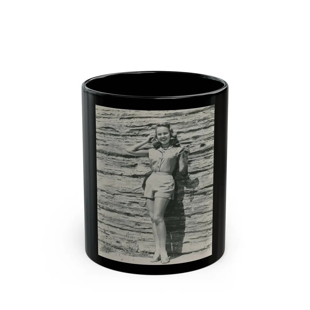 Terry Moore #668 (Vintage Female Icon) Black Coffee Mug-11oz-Go Mug Yourself