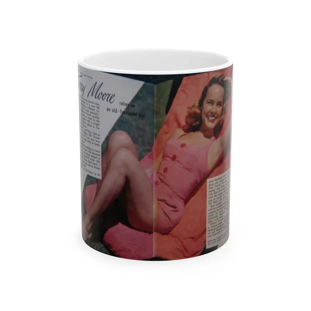 Terry Moore #687 (Vintage Female Icon) White Coffee Mug-11oz-Go Mug Yourself
