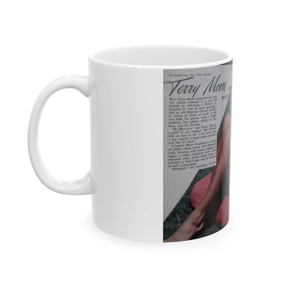 Terry Moore #687 (Vintage Female Icon) White Coffee Mug-Go Mug Yourself