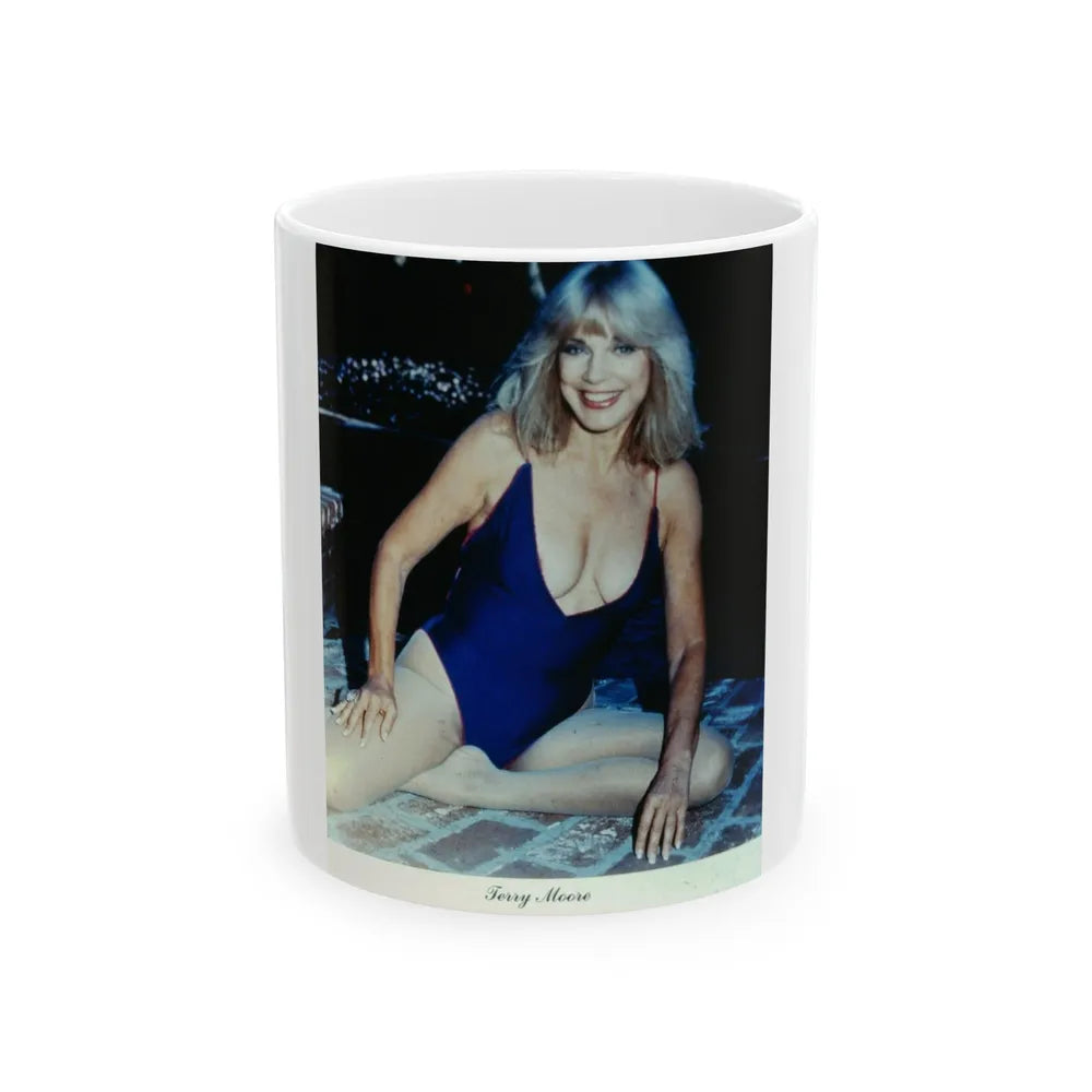 Terry Moore #688 (Vintage Female Icon) White Coffee Mug-11oz-Go Mug Yourself
