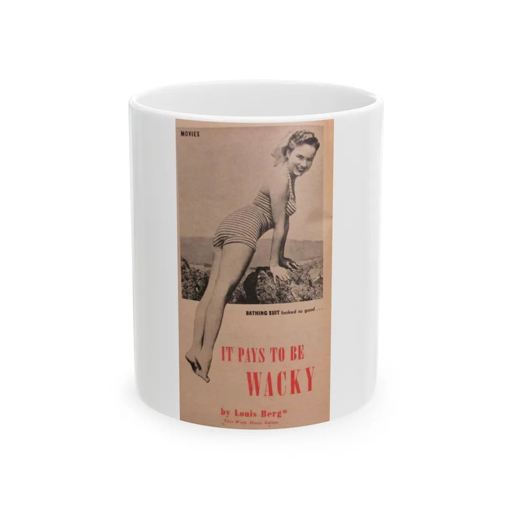 Terry Moore #691 (Vintage Female Icon) White Coffee Mug-11oz-Go Mug Yourself