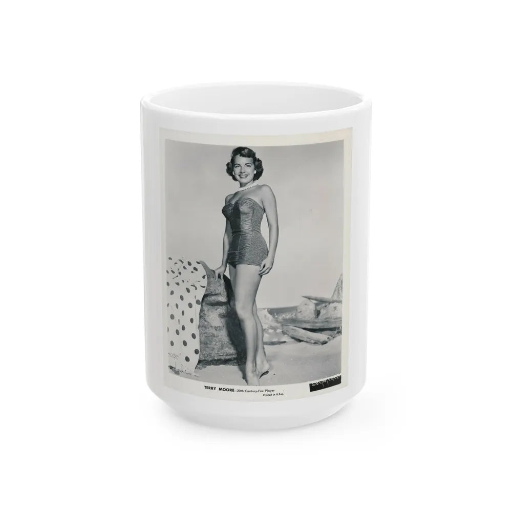 Terry Moore #693 (Vintage Female Icon) White Coffee Mug-15oz-Go Mug Yourself