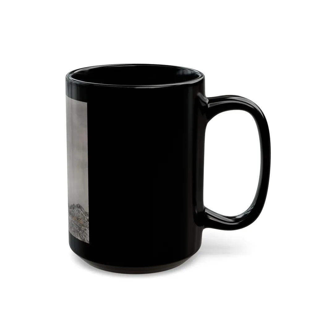 Terry Moore #702 - 1-Piece B&W Full Body Barefoot Swimsuit Cheesecake Vintage Photo from 12-28-53 (Vintage Female Icon) Black Coffee Mug-Go Mug Yourself