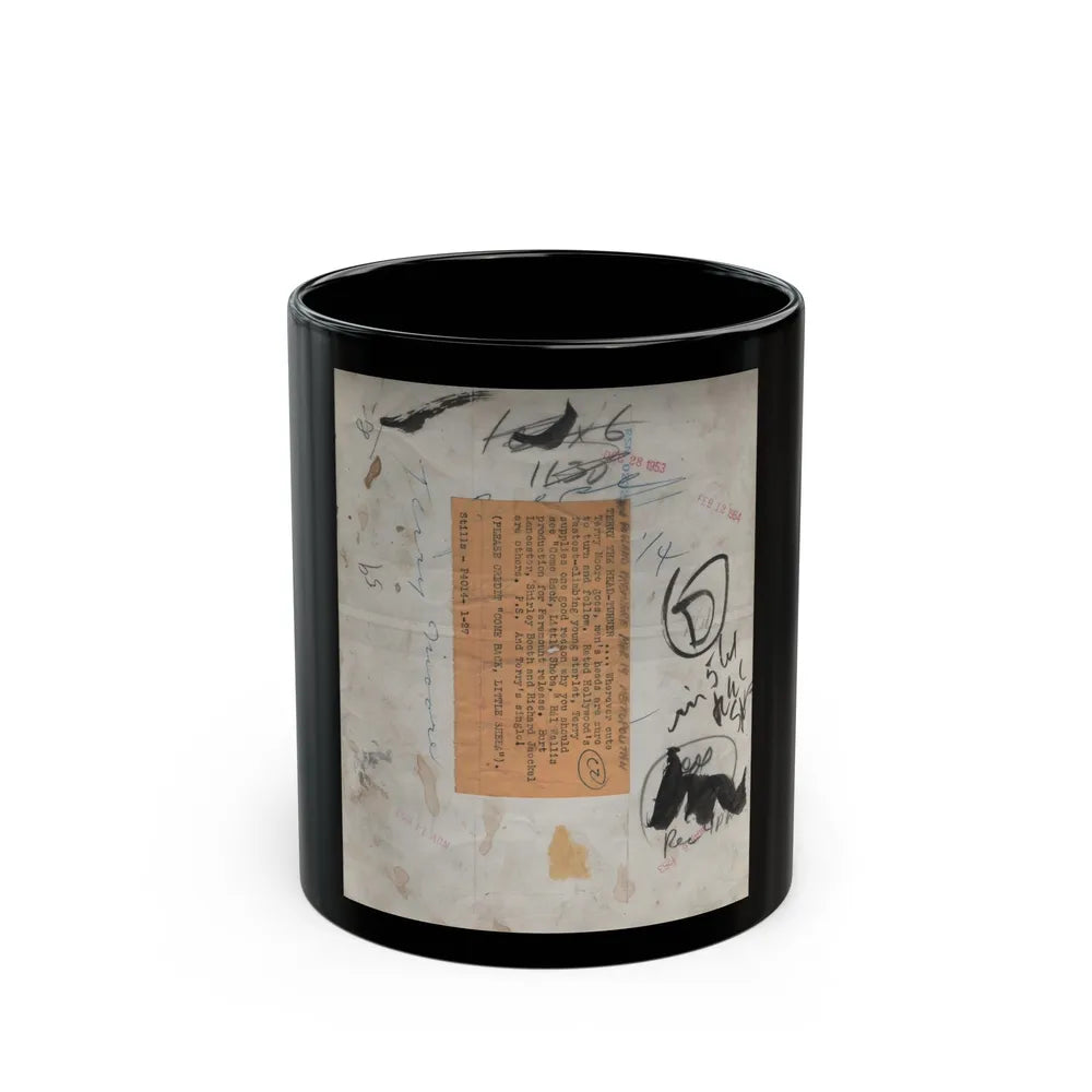 Terry Moore #702 - 1-Piece B&W Full Body Barefoot Swimsuit Cheesecake Vintage Photo from 12-28-531 (Vintage Female Icon) Black Coffee Mug-11oz-Go Mug Yourself