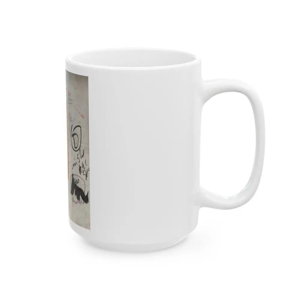 Terry Moore #702 - 1-Piece B&W Full Body Barefoot Swimsuit Cheesecake Vintage Photo from 12-28-531 (Vintage Female Icon) White Coffee Mug-Go Mug Yourself