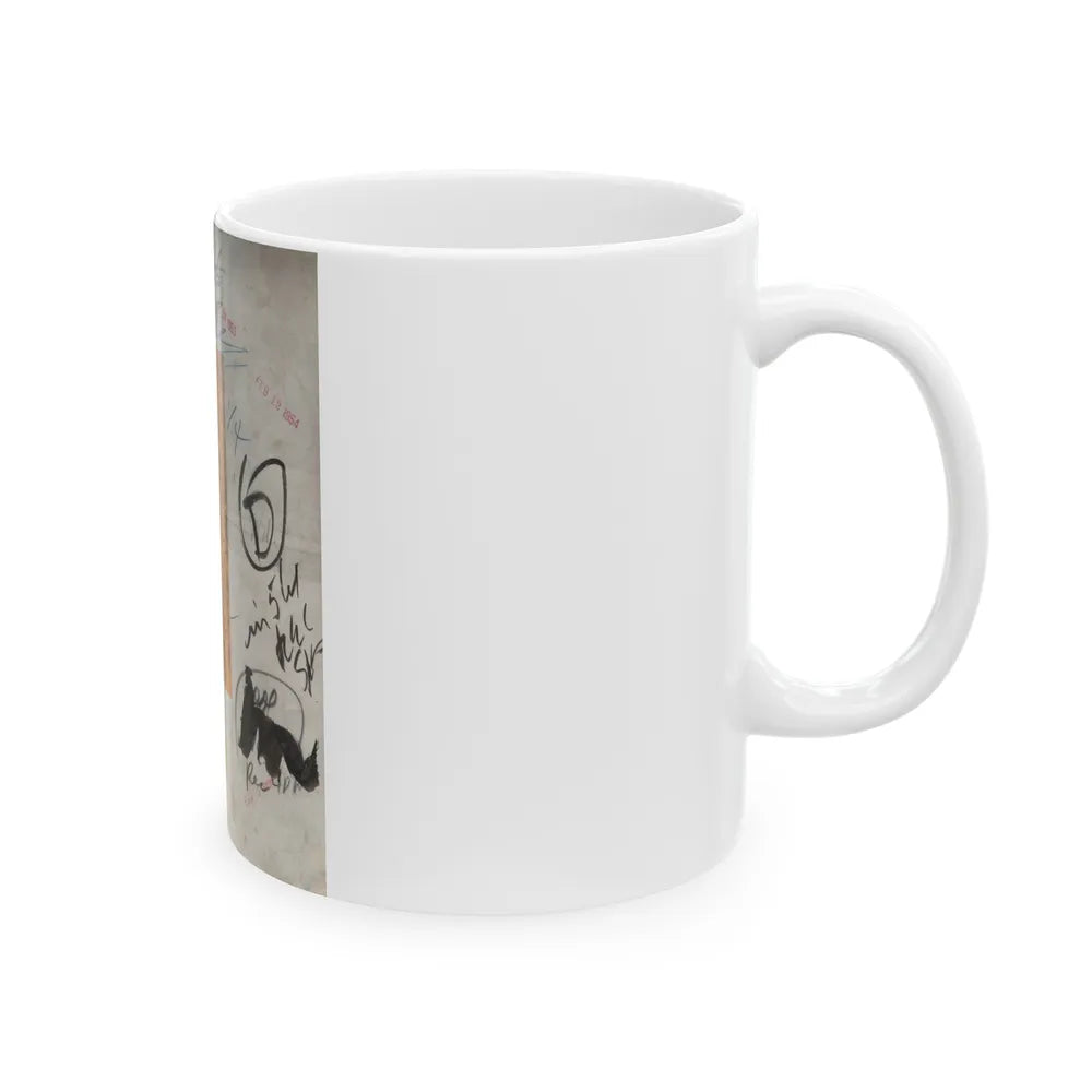 Terry Moore #702 - 1-Piece B&W Full Body Barefoot Swimsuit Cheesecake Vintage Photo from 12-28-531 (Vintage Female Icon) White Coffee Mug-Go Mug Yourself