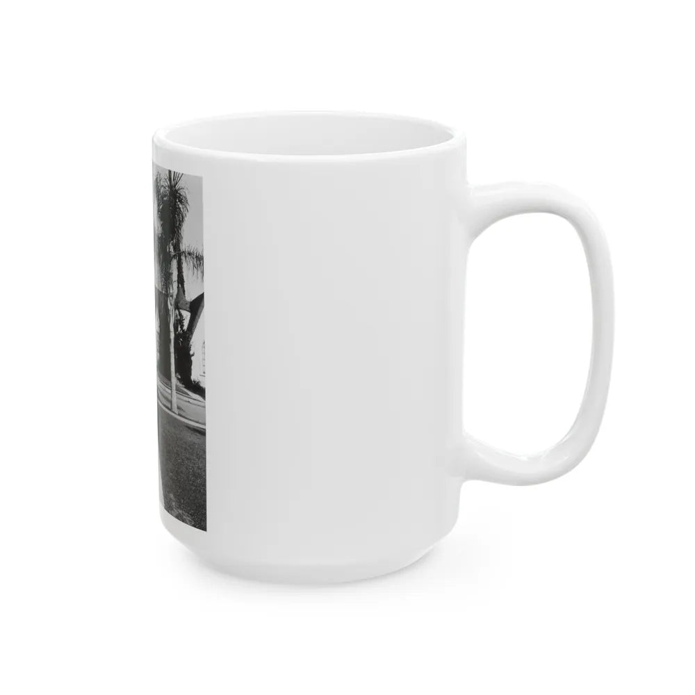 Terry Moore #703 - 8x10 1-Piece Swimsuit B&W Cheesecake Vintage Pin-Up Photo from Early 50's (Vintage Female Icon) White Coffee Mug-Go Mug Yourself