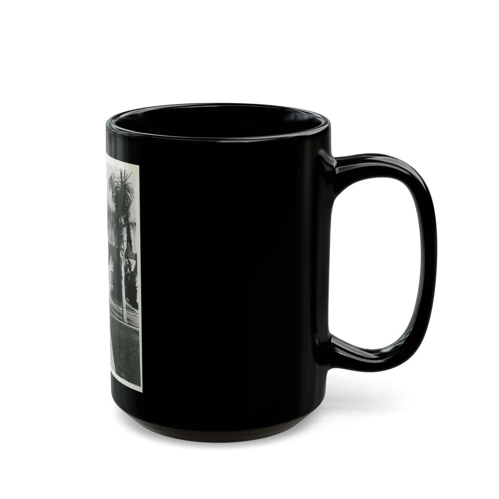 Terry Moore #703 - 8x10 1-Piece Swimsuit B&W Cheesecake Vintage Pin-Up Photo (Vintage Female Icon) Black Coffee Mug-Go Mug Yourself