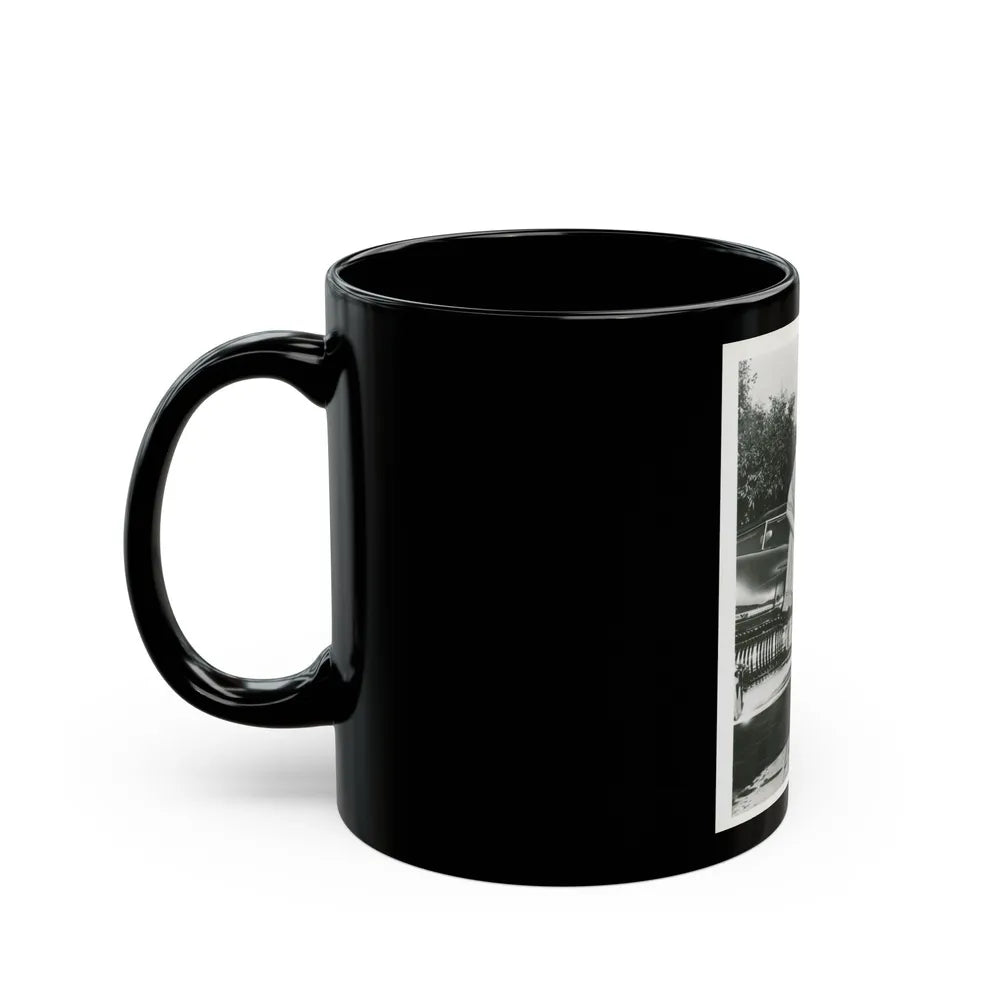 Terry Moore #703 - 8x10 1-Piece Swimsuit B&W Cheesecake Vintage Pin-Up Photo (Vintage Female Icon) Black Coffee Mug-Go Mug Yourself