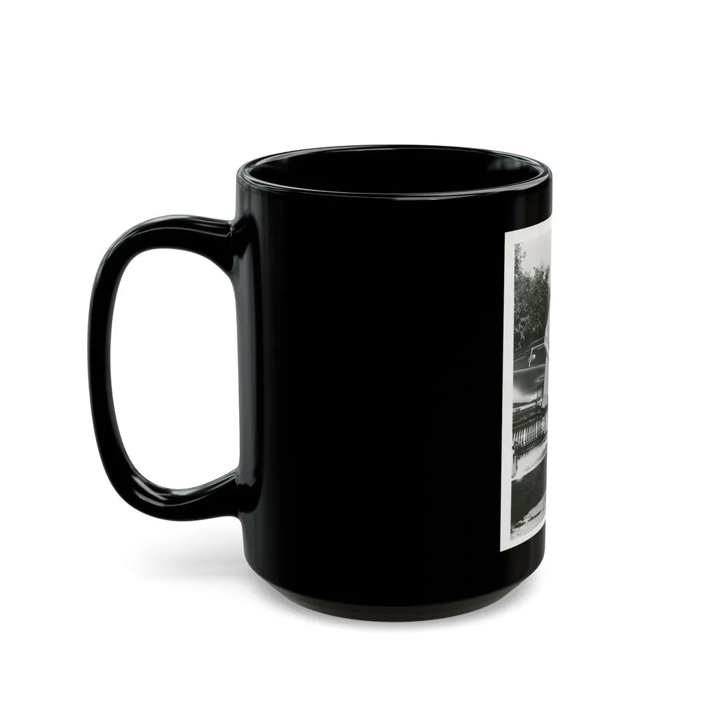 Terry Moore #703 - 8x10 1-Piece Swimsuit B&W Cheesecake Vintage Pin-Up Photo (Vintage Female Icon) Black Coffee Mug-Go Mug Yourself