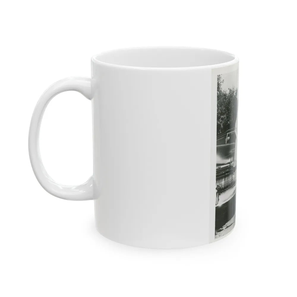 Terry Moore #703 - 8x10 1-Piece Swimsuit B&W Cheesecake Vintage Pin-Up Photo (Vintage Female Icon) White Coffee Mug-Go Mug Yourself