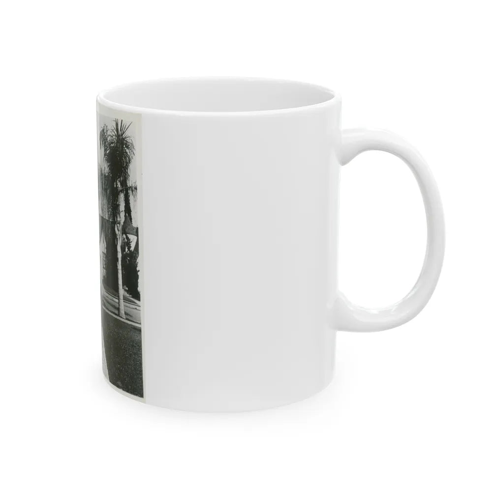 Terry Moore #703 - 8x10 1-Piece Swimsuit B&W Cheesecake Vintage Pin-Up Photo (Vintage Female Icon) White Coffee Mug-Go Mug Yourself