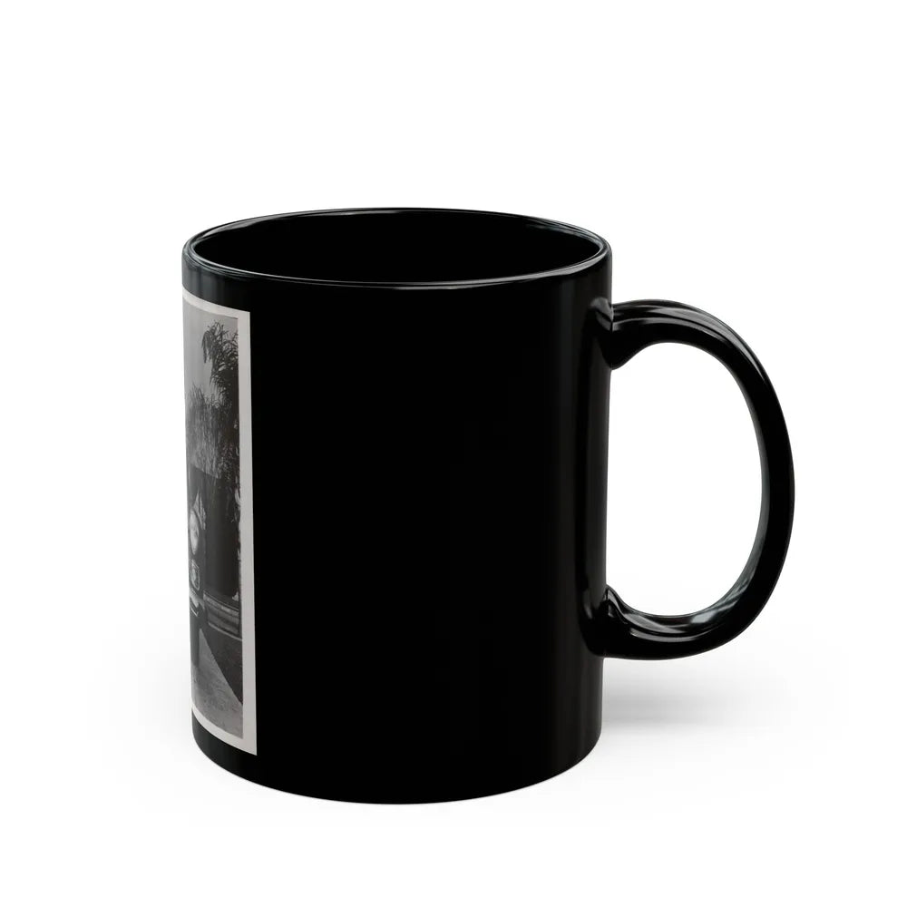 Terry Moore #704 - 8x10 1-Piece Swimsuit B&W Cheesecake Vintage Pin-Up Photo from Early 50's (Vintage Female Icon) Black Coffee Mug-Go Mug Yourself