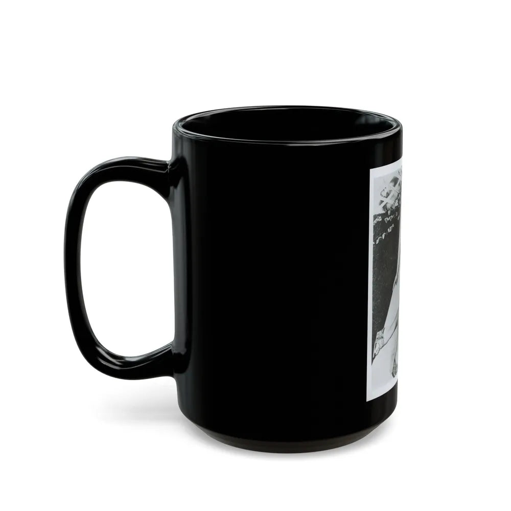 Terry Moore #712 - Vintage 1953 1-Piece B&W Full Body Swimsuit Cheesecake Photo as 8x10 (Vintage Female Icon) Black Coffee Mug-Go Mug Yourself
