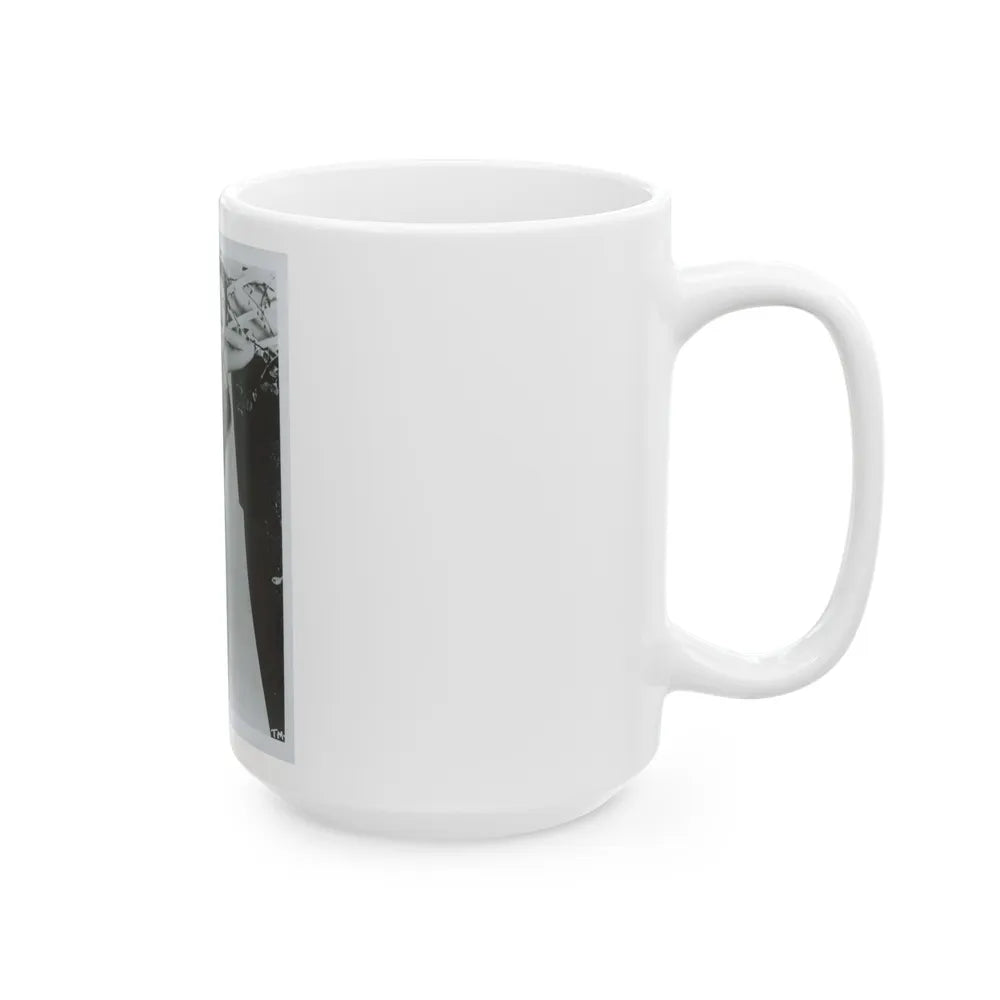 Terry Moore #712 - Vintage 1953 1-Piece B&W Full Body Swimsuit Cheesecake Photo as 8x10 (Vintage Female Icon) White Coffee Mug-Go Mug Yourself