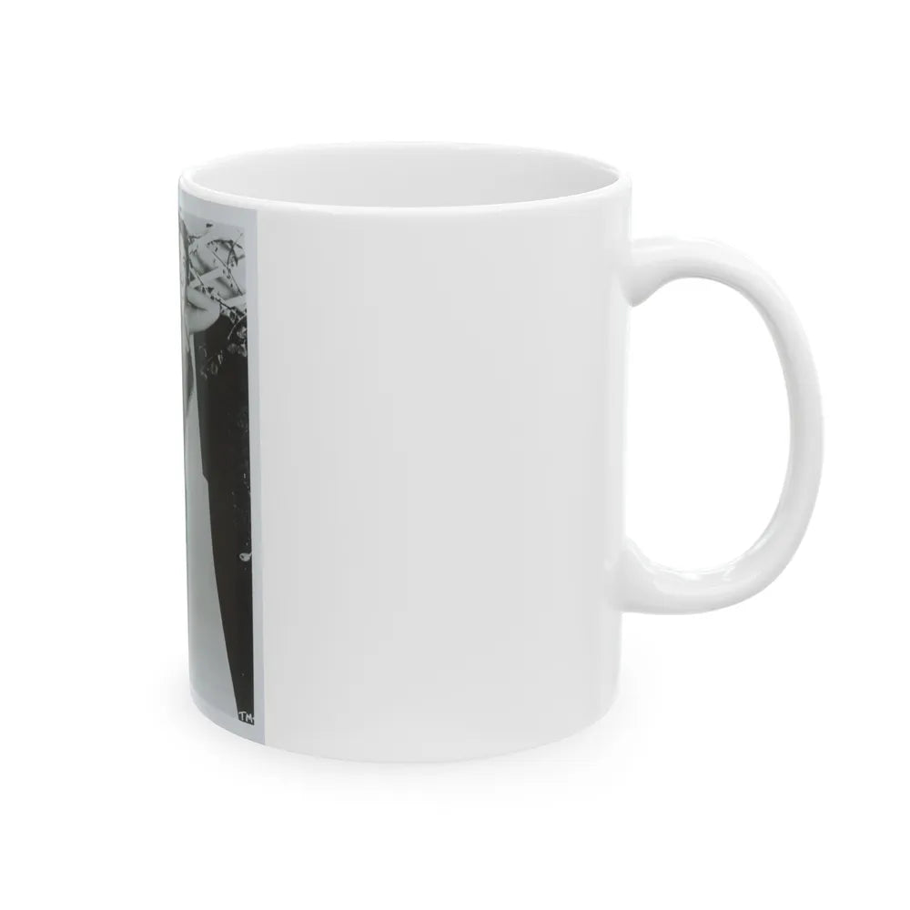 Terry Moore #712 - Vintage 1953 1-Piece B&W Full Body Swimsuit Cheesecake Photo as 8x10 (Vintage Female Icon) White Coffee Mug-Go Mug Yourself