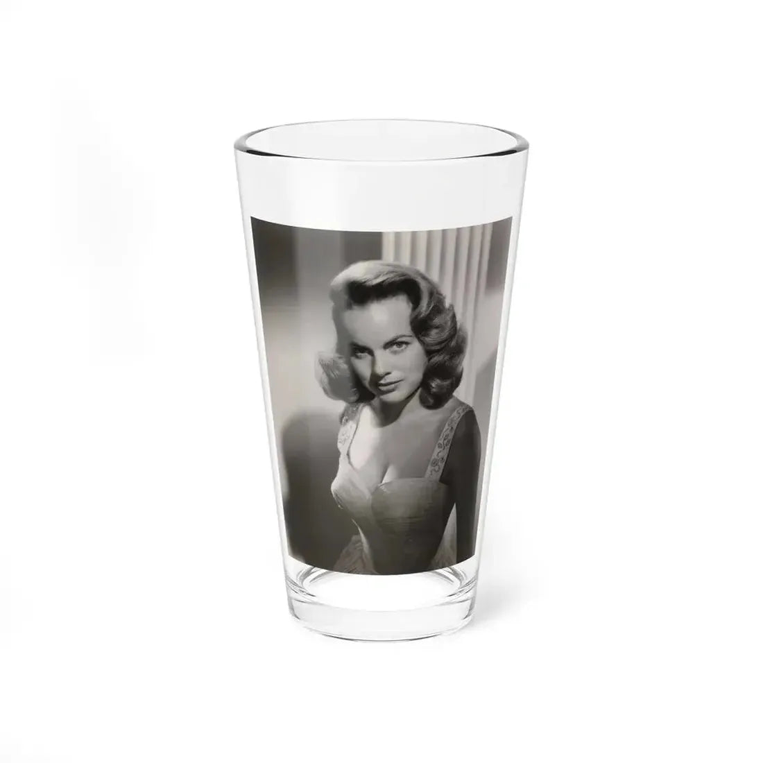 Terry Moore #718 - Head & Upper Body B&W Glamour Late 40's or 50's Vintage Photo1 (Vintage Female Icon) Pint Glass 16oz 16oz - Go Mug Yourself