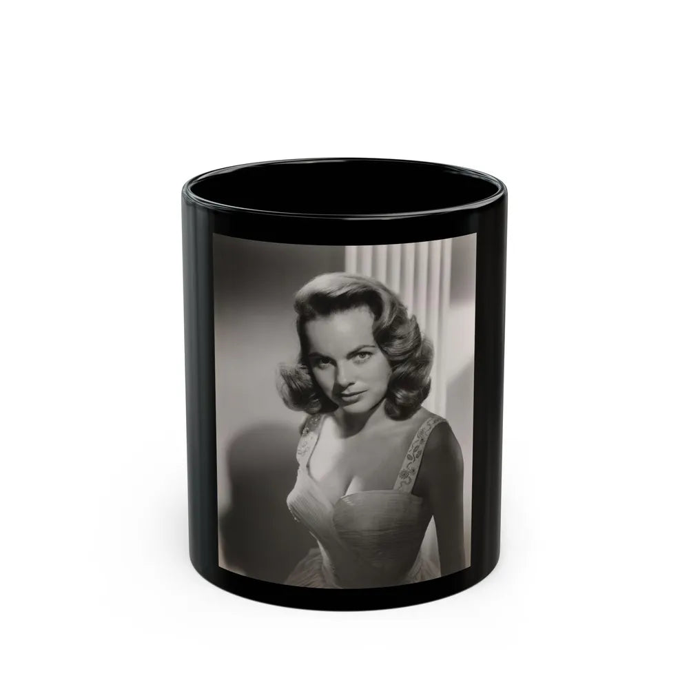 Terry Moore #718 - Head & Upper Body B&W Glamour Late 40's or 50's Vintage Photo1 (Vintage Female Icon) Black Coffee Mug-11oz-Go Mug Yourself