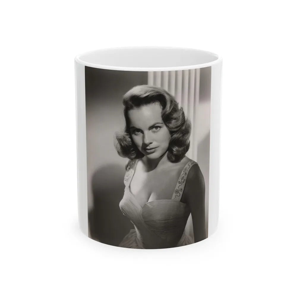 Terry Moore #718 - Head & Upper Body B&W Glamour Late 40's or 50's Vintage Photo1 (Vintage Female Icon) White Coffee Mug-11oz-Go Mug Yourself