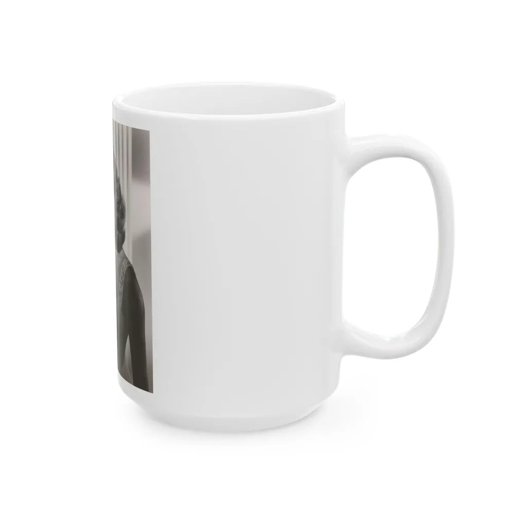 Terry Moore #718 - Head & Upper Body B&W Glamour Late 40's or 50's Vintage Photo1 (Vintage Female Icon) White Coffee Mug-Go Mug Yourself