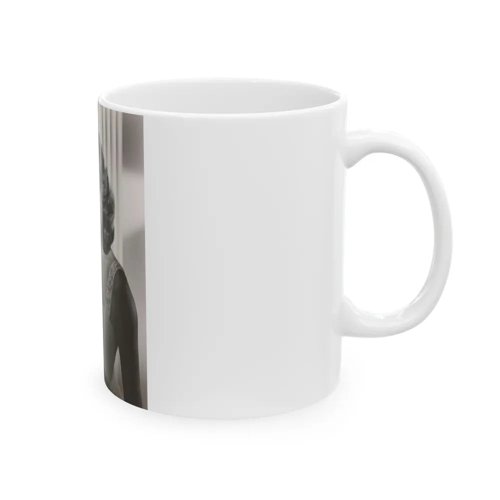 Terry Moore #718 - Head & Upper Body B&W Glamour Late 40's or 50's Vintage Photo1 (Vintage Female Icon) White Coffee Mug-Go Mug Yourself