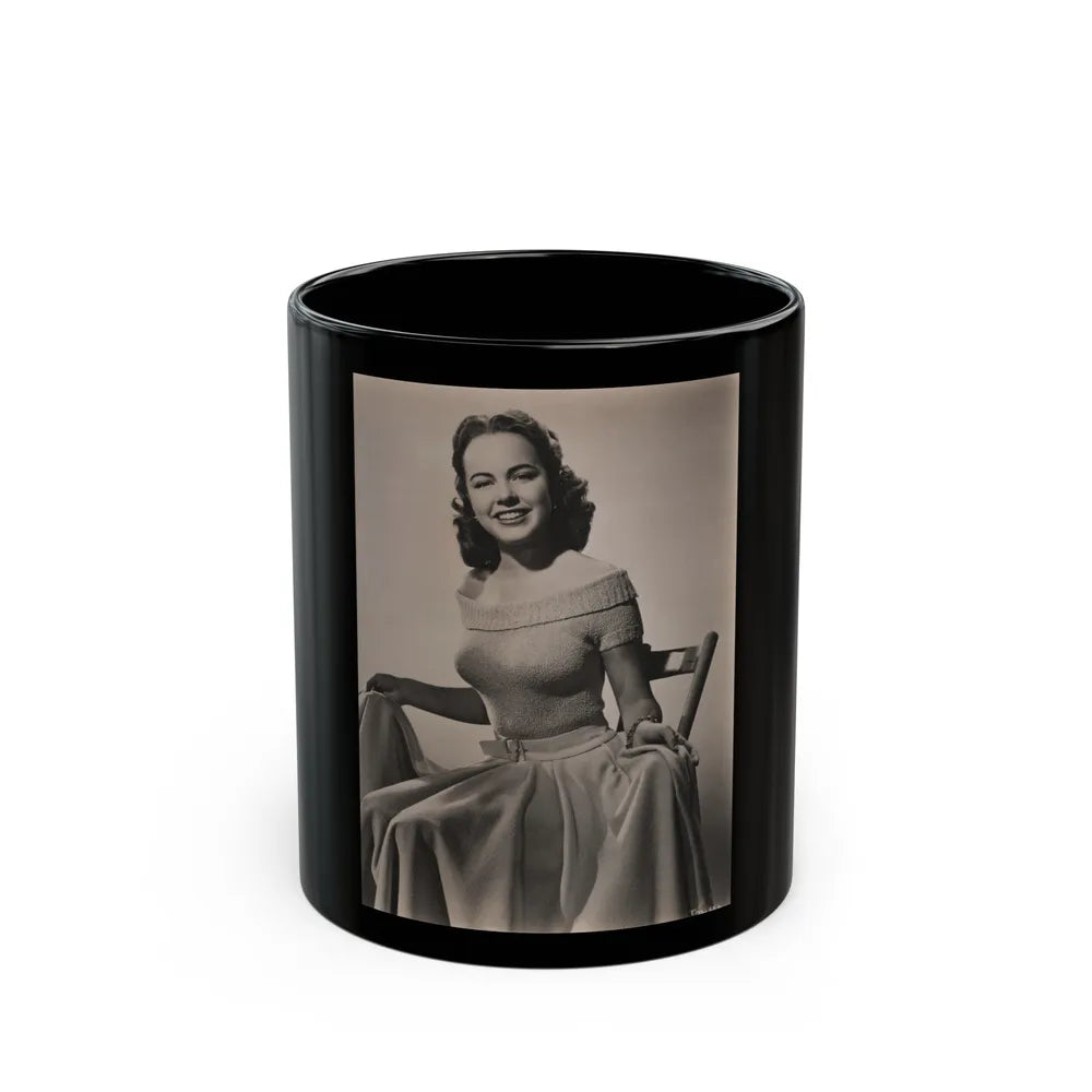 Terry Moore #719 - 7x9 Head & Glamour Upper Body & Waist Shot Circa Early 50's Vintage Photo (Vintage Female Icon) Black Coffee Mug-11oz-Go Mug Yourself