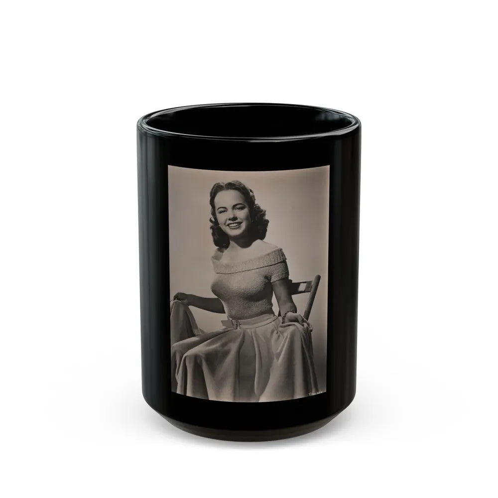 Terry Moore #719 - 7x9 Head & Glamour Upper Body & Waist Shot Circa Early 50's Vintage Photo (Vintage Female Icon) Black Coffee Mug-15oz-Go Mug Yourself