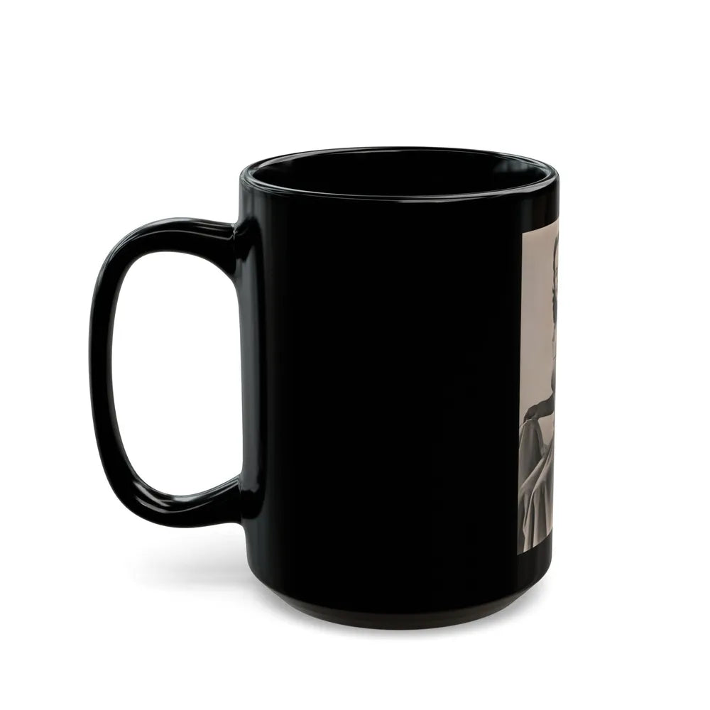 Terry Moore #719 - 7x9 Head & Glamour Upper Body & Waist Shot Circa Early 50's Vintage Photo (Vintage Female Icon) Black Coffee Mug-Go Mug Yourself