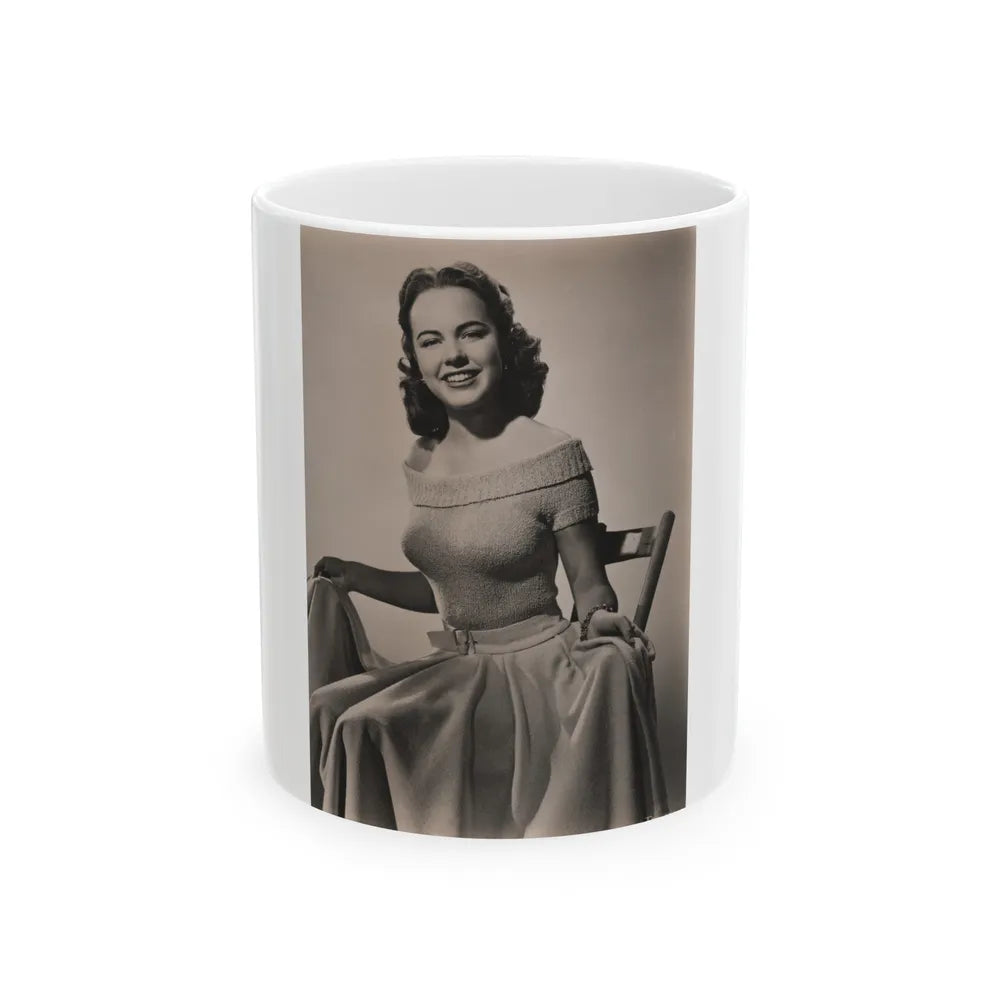 Terry Moore #719 - 7x9 Head & Glamour Upper Body & Waist Shot Circa Early 50's Vintage Photo (Vintage Female Icon) White Coffee Mug-11oz-Go Mug Yourself