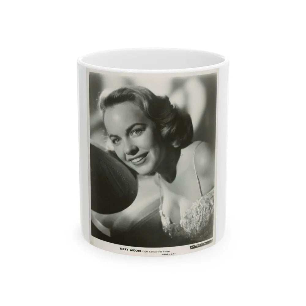 Terry Moore #722 (Vintage Female Icon) White Coffee Mug-11oz-Go Mug Yourself