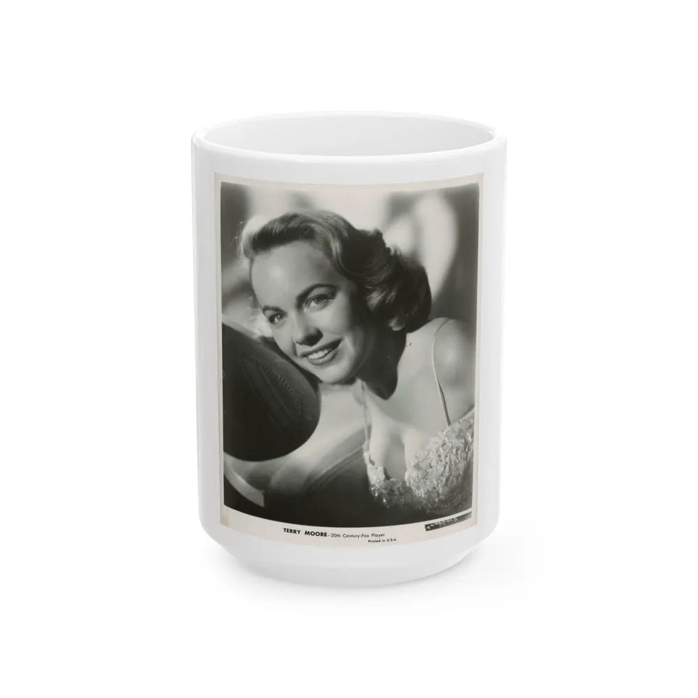 Terry Moore #722 (Vintage Female Icon) White Coffee Mug-15oz-Go Mug Yourself