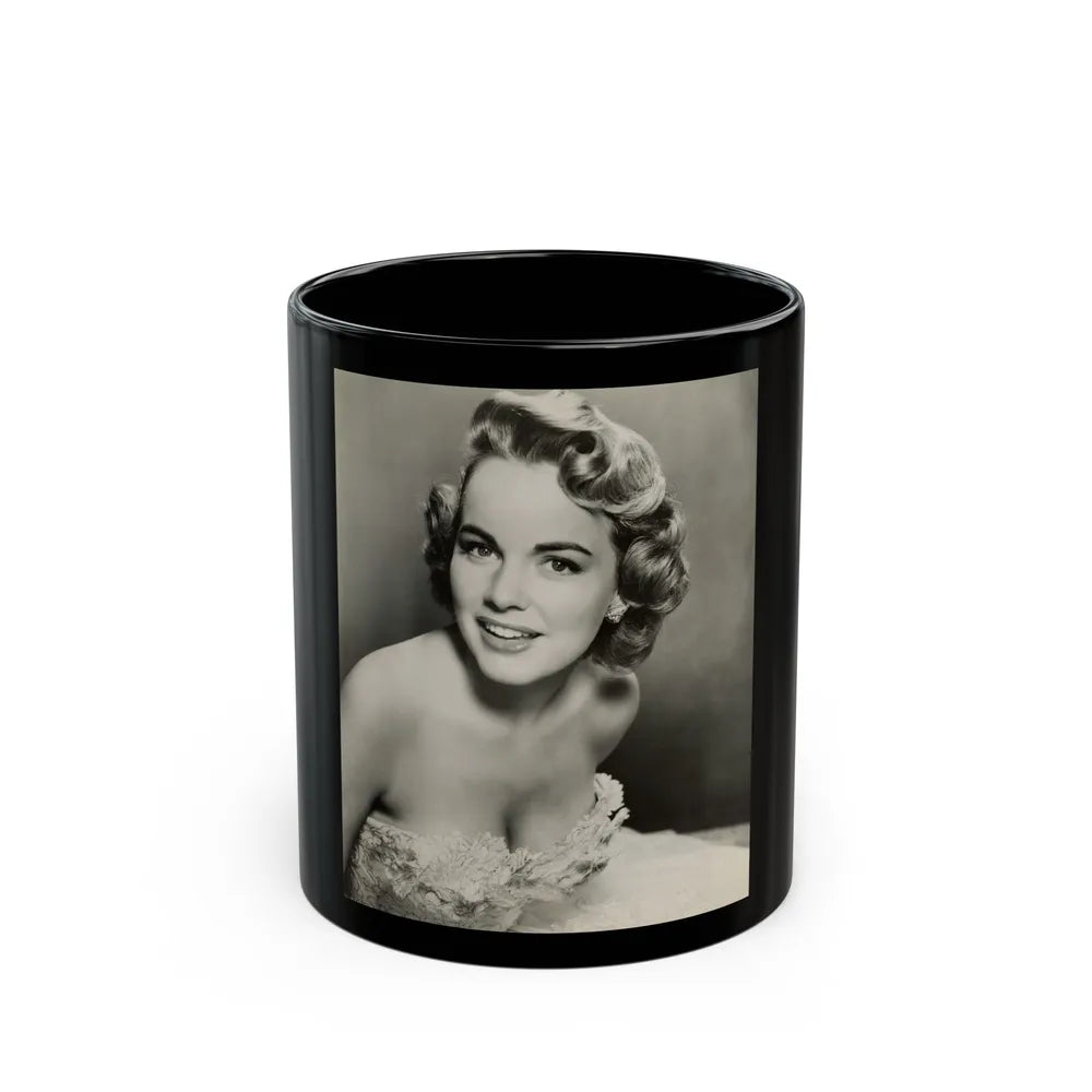 Terry Moore #724 - Head & Upper Body B&W Glamour 50's Vintage Photo1 (Vintage Female Icon) Black Coffee Mug-11oz-Go Mug Yourself