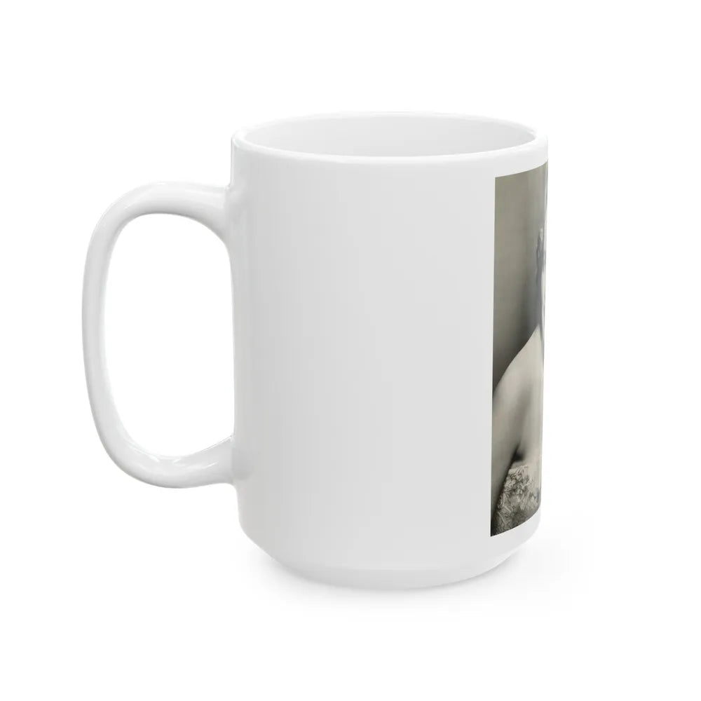 Terry Moore #724 - Head & Upper Body B&W Glamour 50's Vintage Photo1 (Vintage Female Icon) White Coffee Mug-Go Mug Yourself