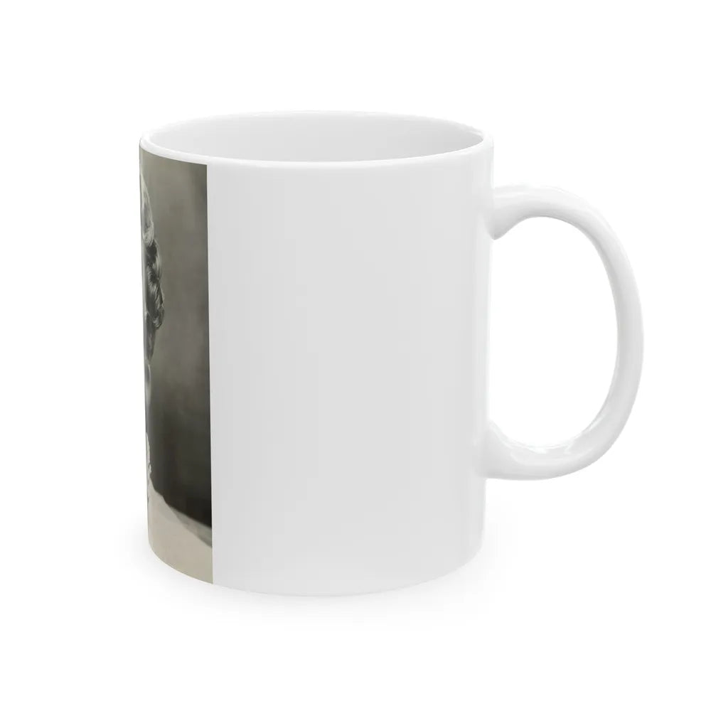 Terry Moore #724 - Head & Upper Body B&W Glamour 50's Vintage Photo1 (Vintage Female Icon) White Coffee Mug-Go Mug Yourself