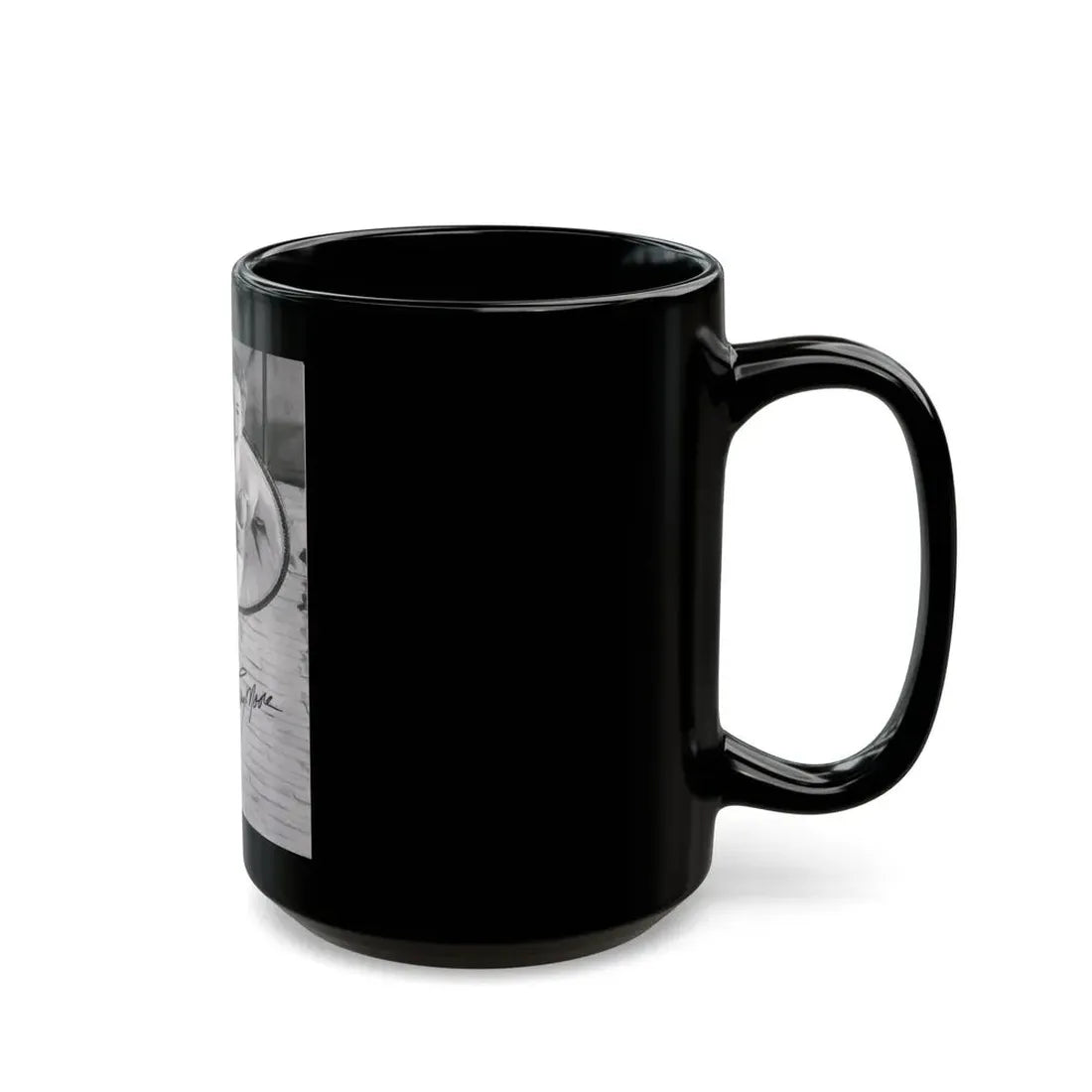Terry Moore #732 - 8x10 1953 B&W Two Piece Full Body Swimsuit Barefoot Cheesecake Photo from 20th Century Fox Photo Shoot1 (Vintage Female Icon) Black Coffee Mug - Go Mug Yourself