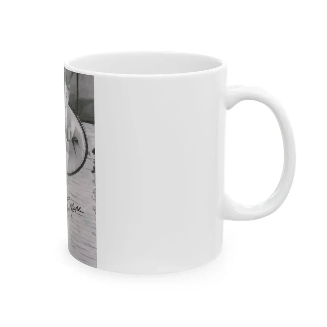 Terry Moore #732 - 8x10 1953 B&W Two Piece Full Body Swimsuit Barefoot Cheesecake Photo from 20th Century Fox Photo Shoot1 (Vintage Female Icon) White Coffee Mug - Go Mug Yourself